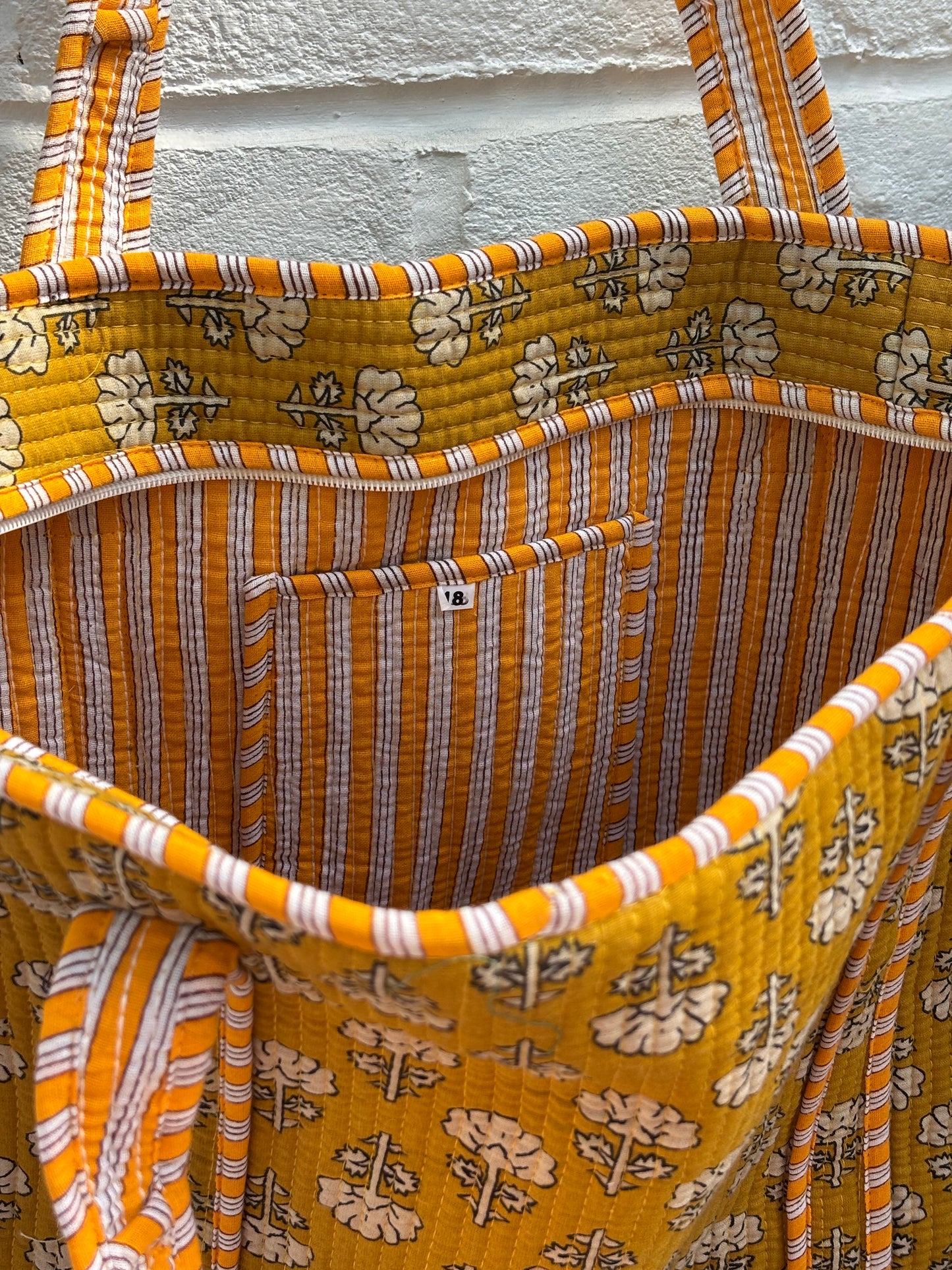 Large cotton tote bag