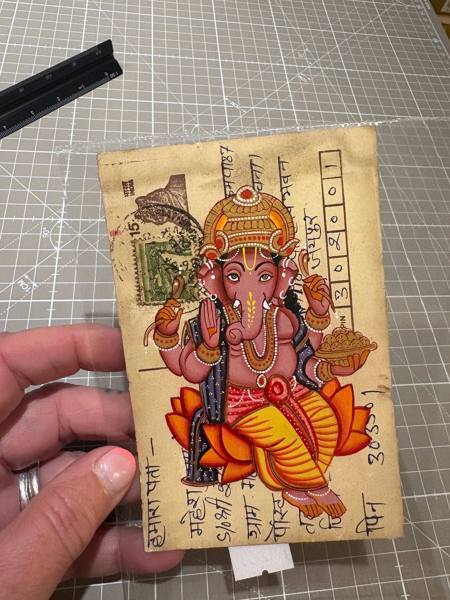 Hindu god vintage postcards