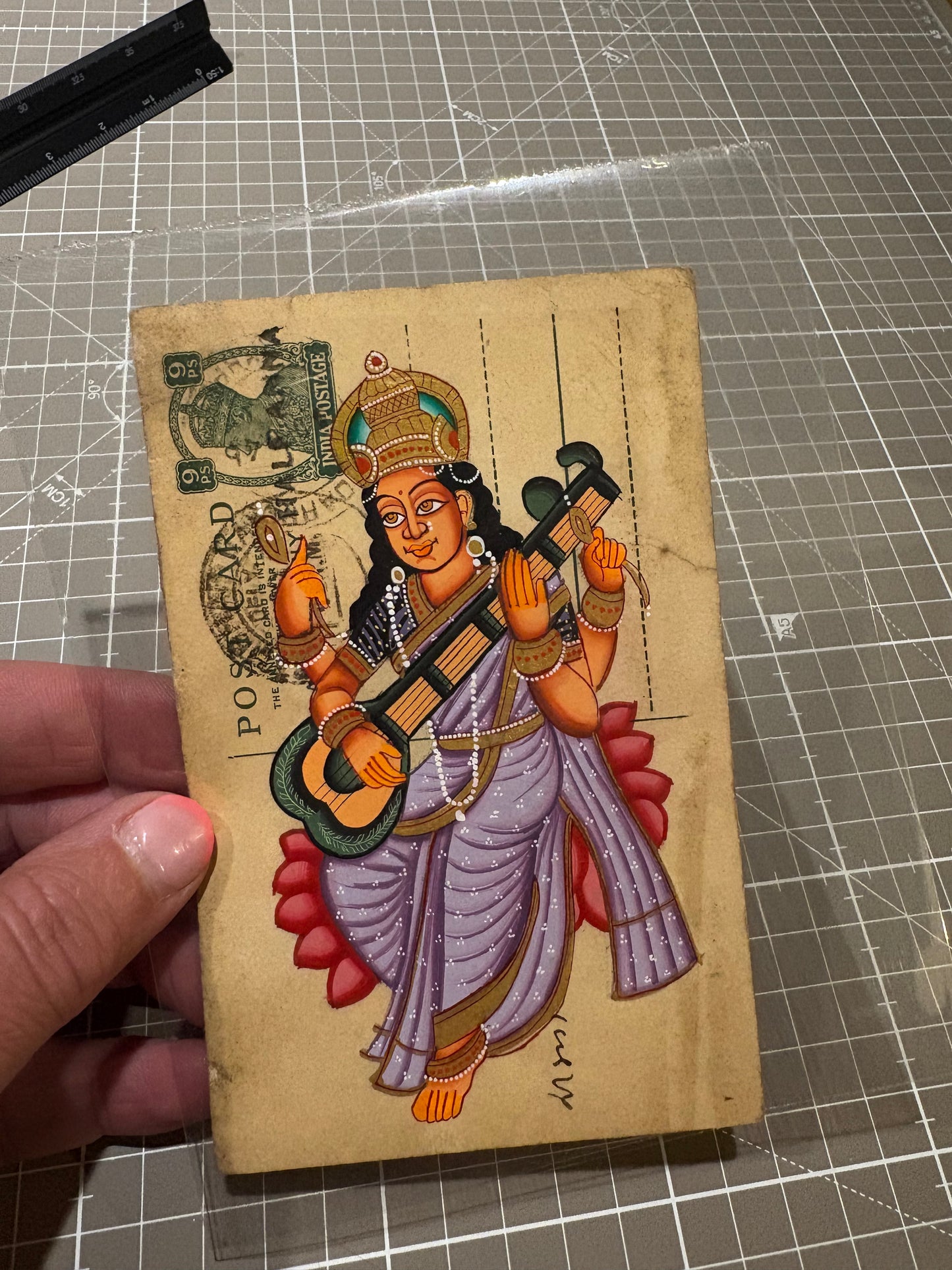 Hindu god vintage postcards