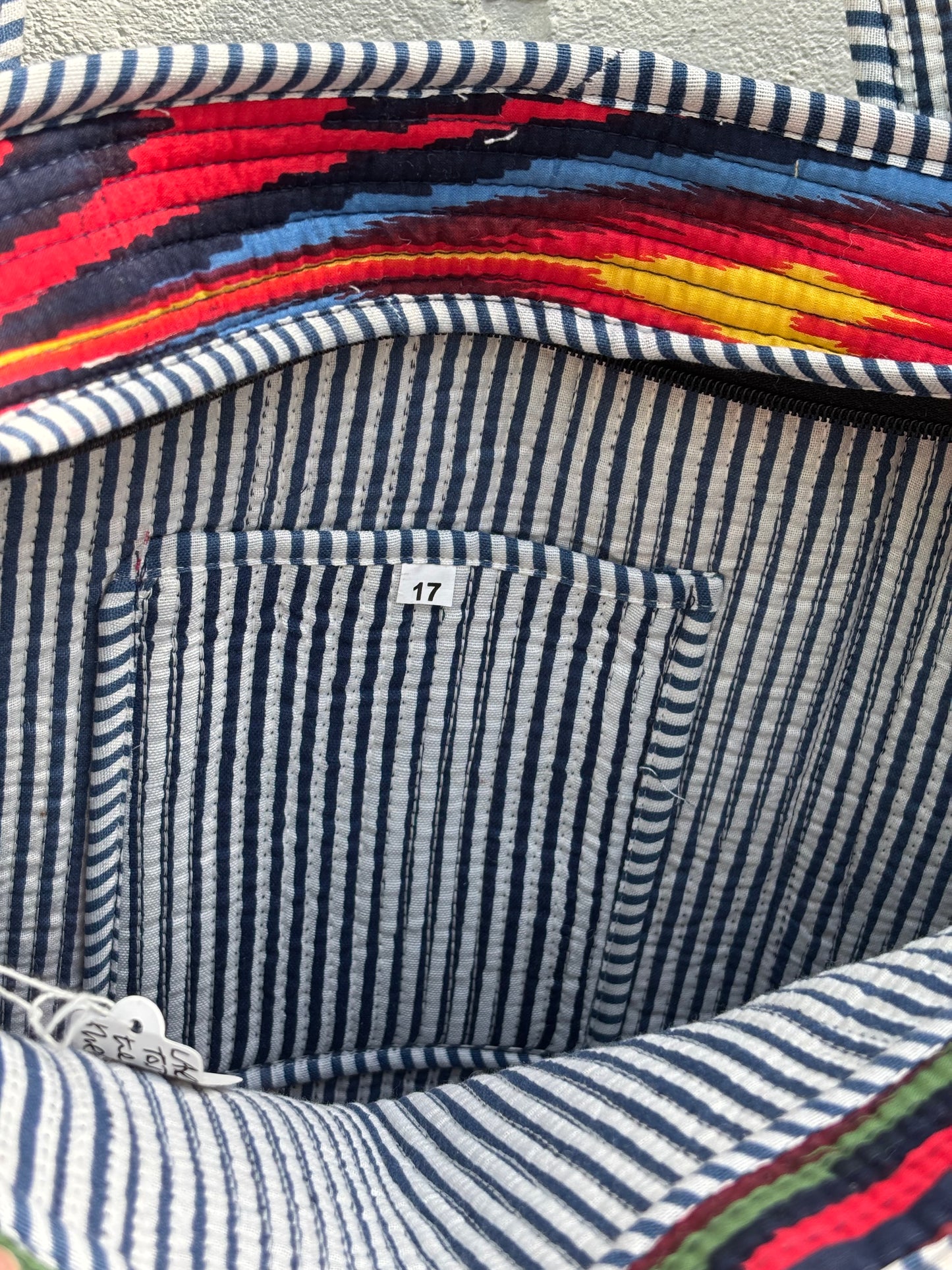 Large cotton tote bag