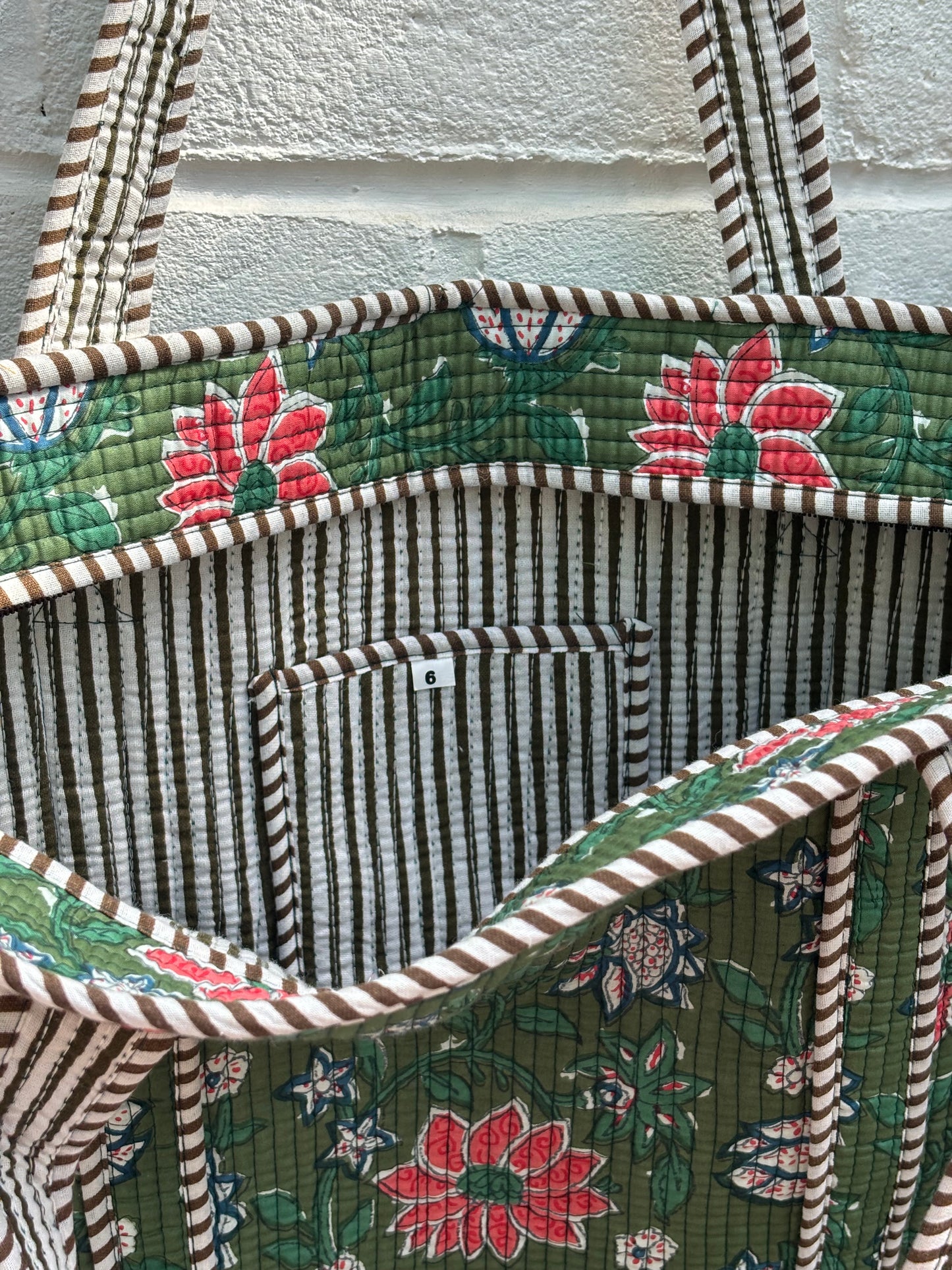 Large cotton tote bag