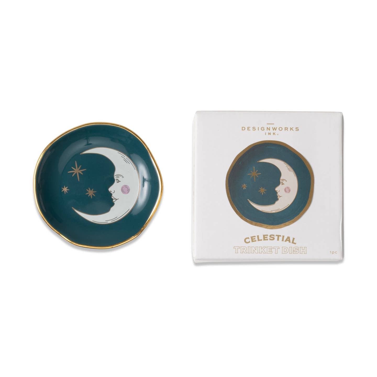 Celestial ceramic trinket dish