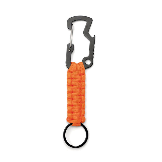 Orange paracord keyring