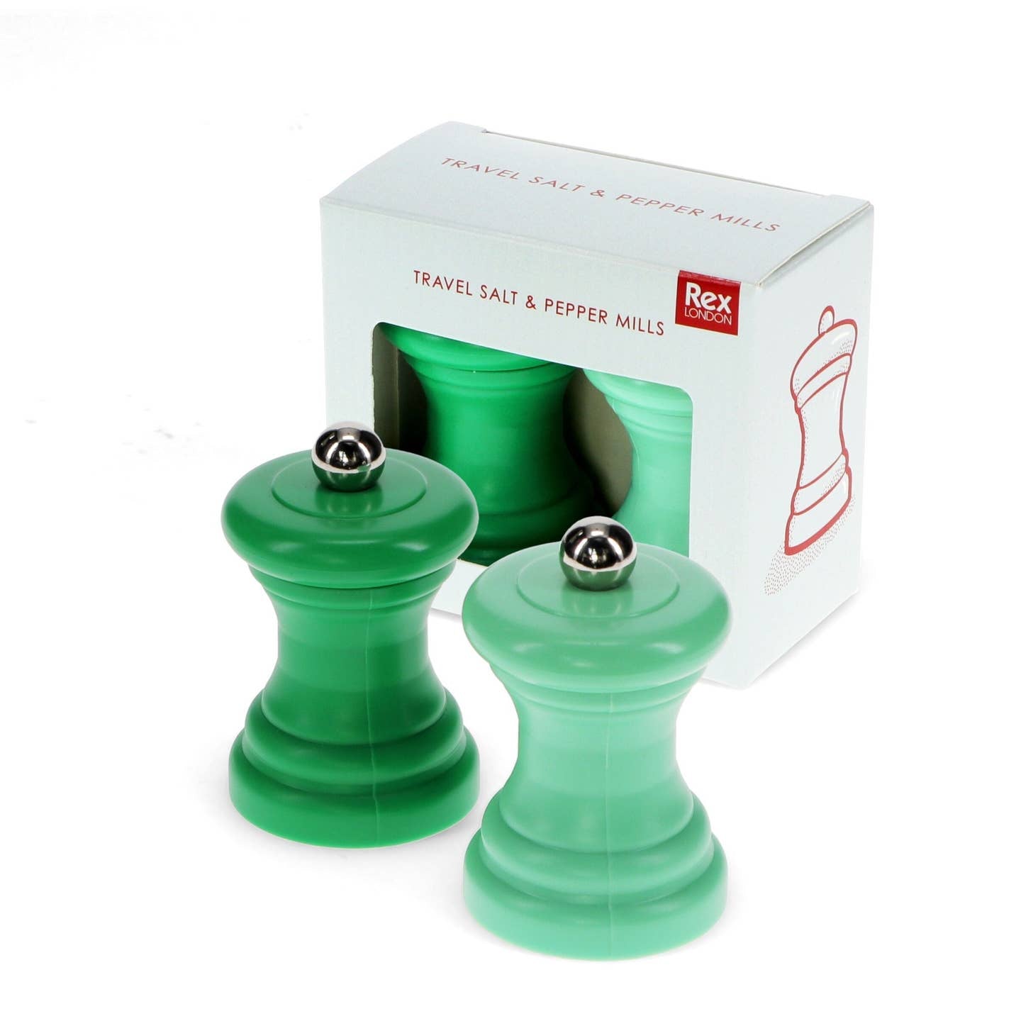 Travel salt and pepper mills