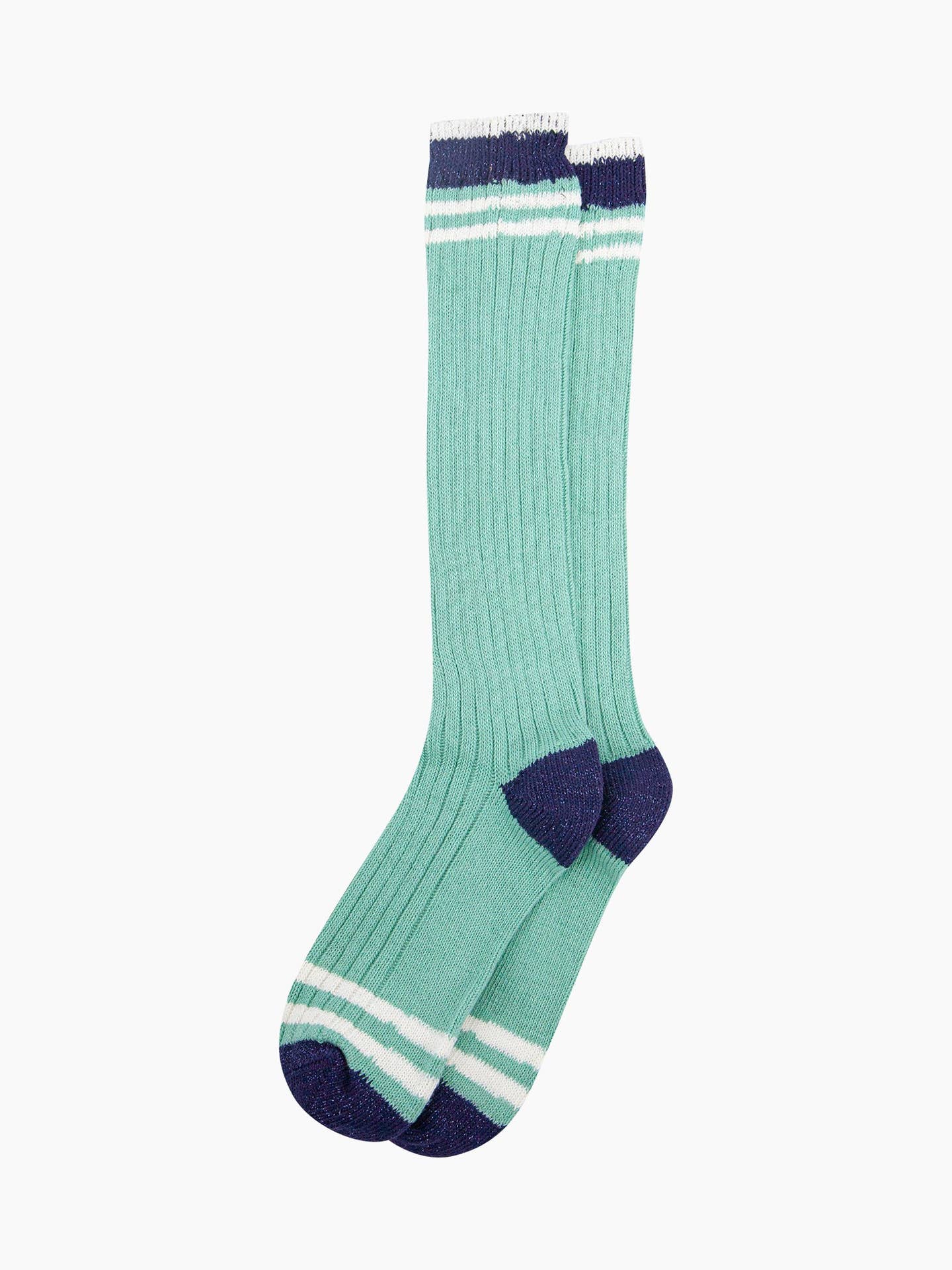 Striped cotton knee high socks