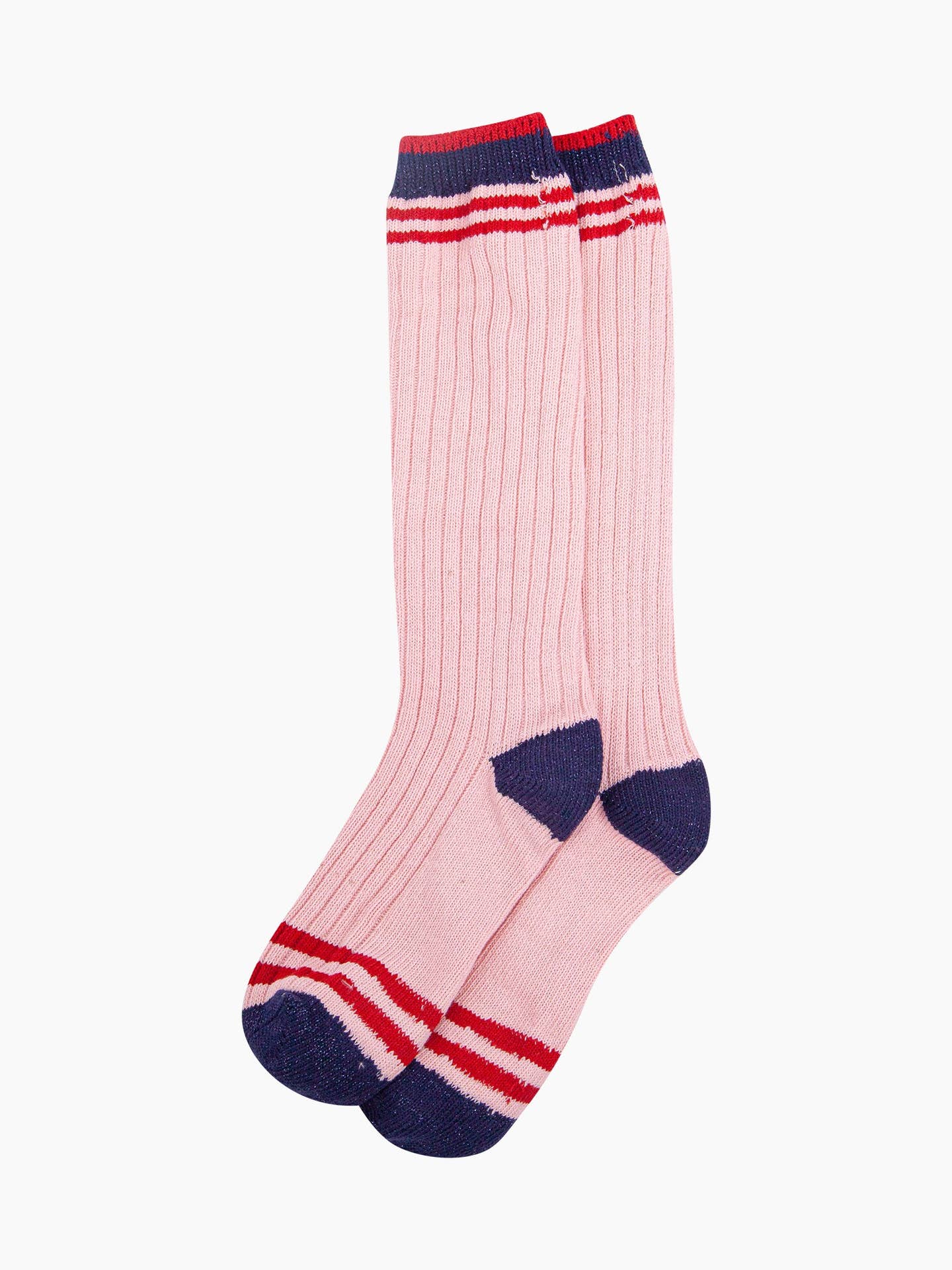 Striped cotton knee high socks