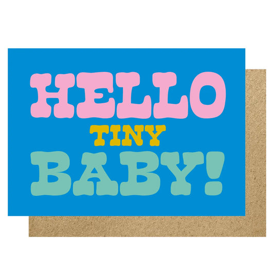 Hello tiny baby card