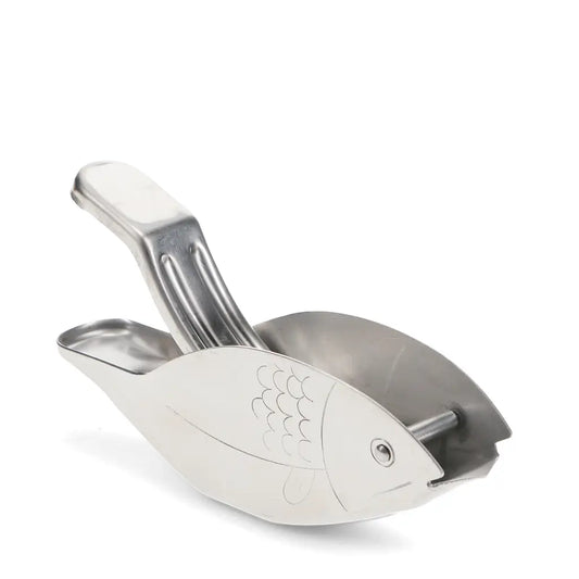 Metal lemon wedge squeezer