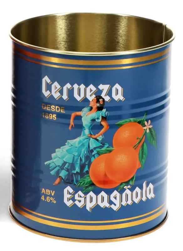 Large metal storage tin