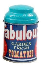 Round spice tin with lid