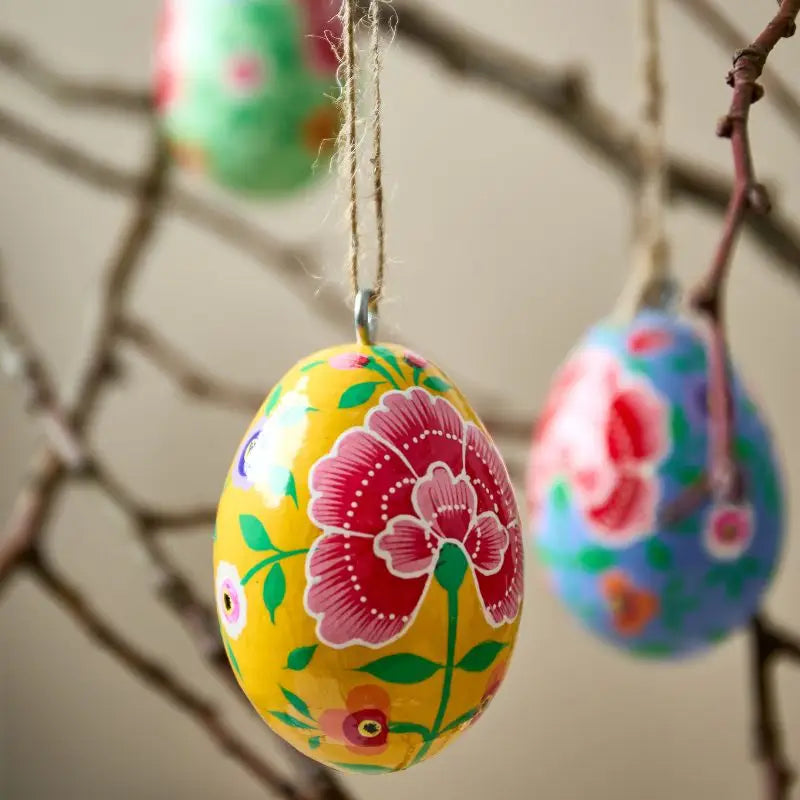 Painted hanging egg