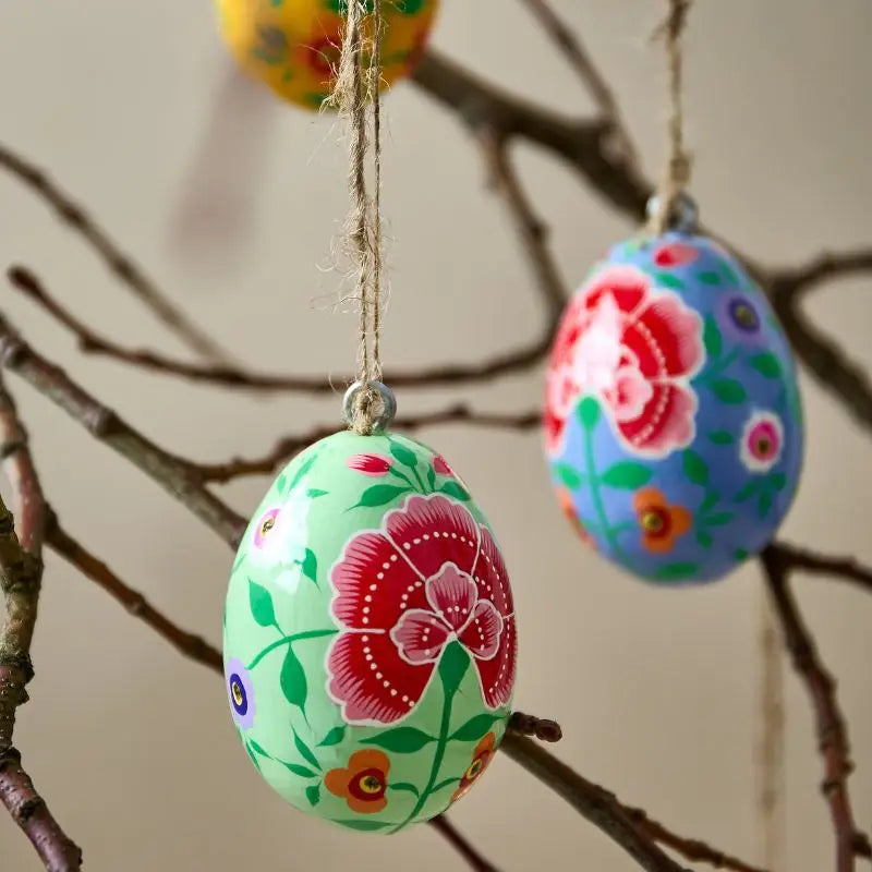 Painted hanging egg