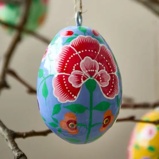 Painted hanging egg