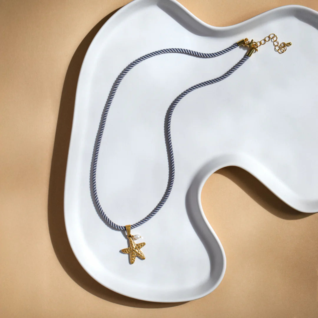 Beach rope and starfish necklace