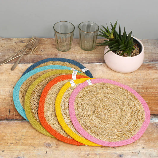Jute tablemats - set of 6