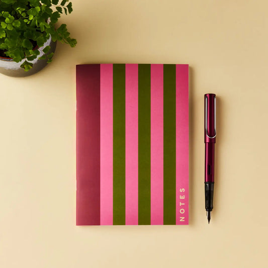 In Real Life stripy notebook