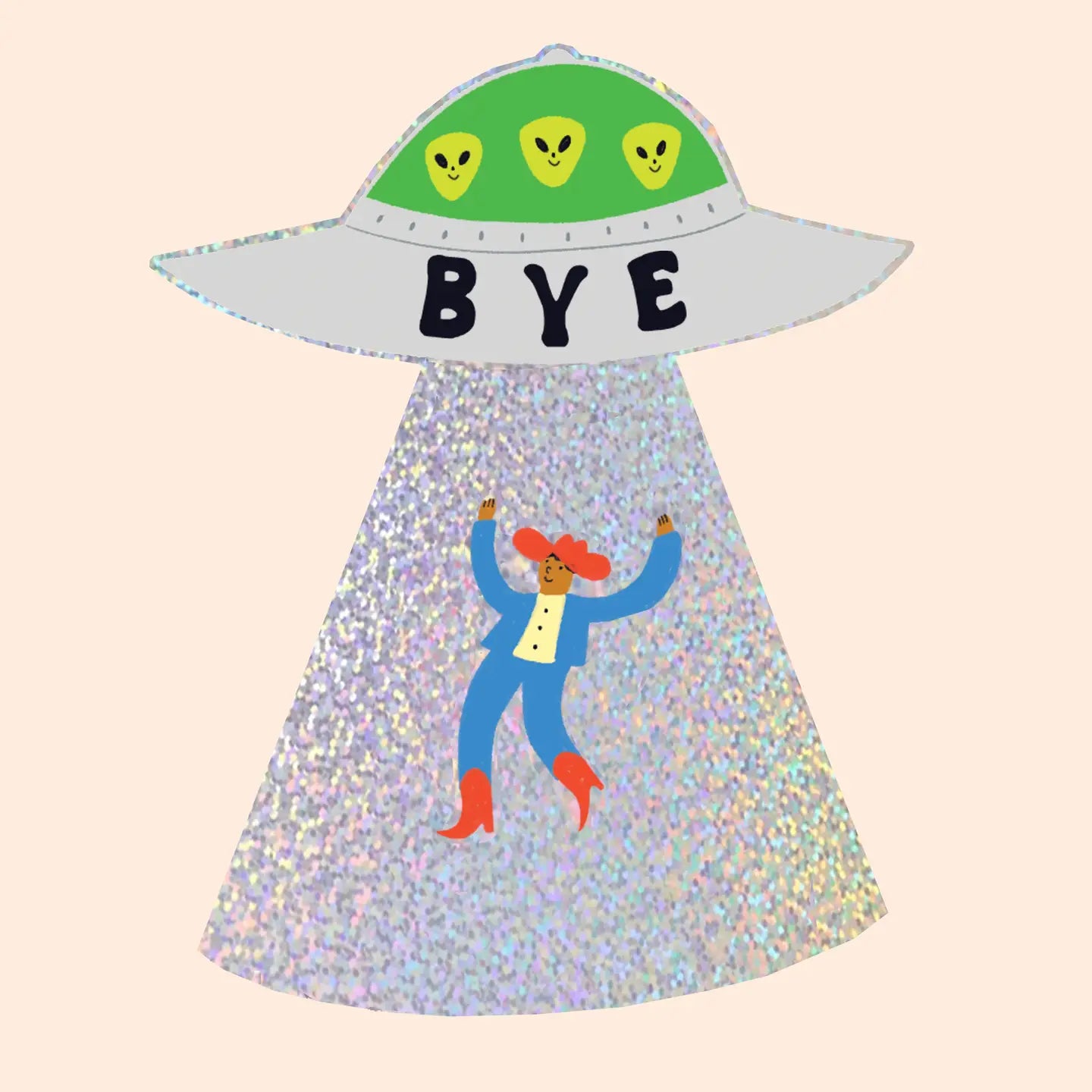 Cowboy UFO sticker