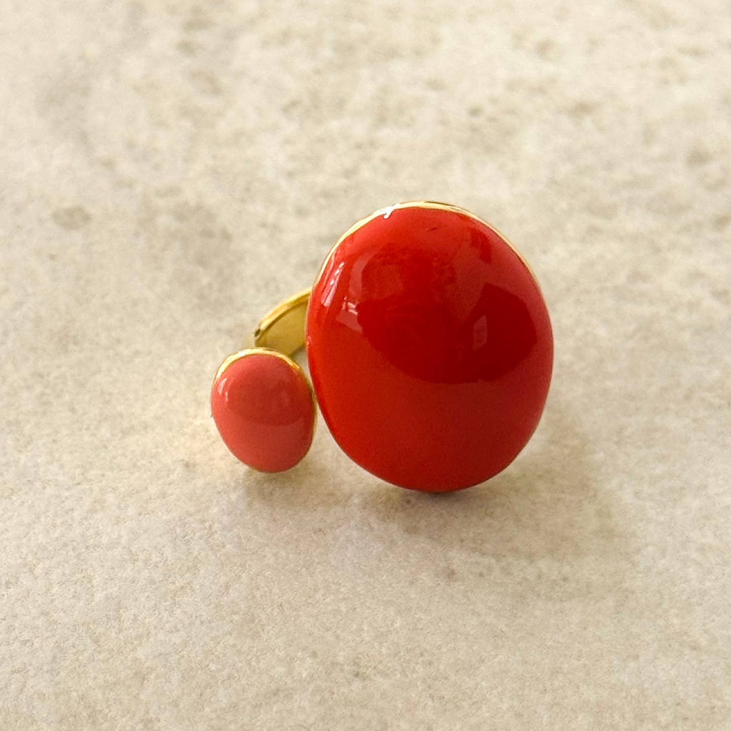 Double stone adjustable ring