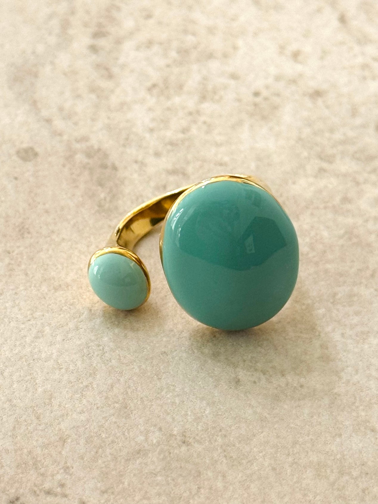 Double stone adjustable ring