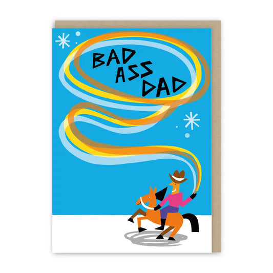 Badass dad greetings card
