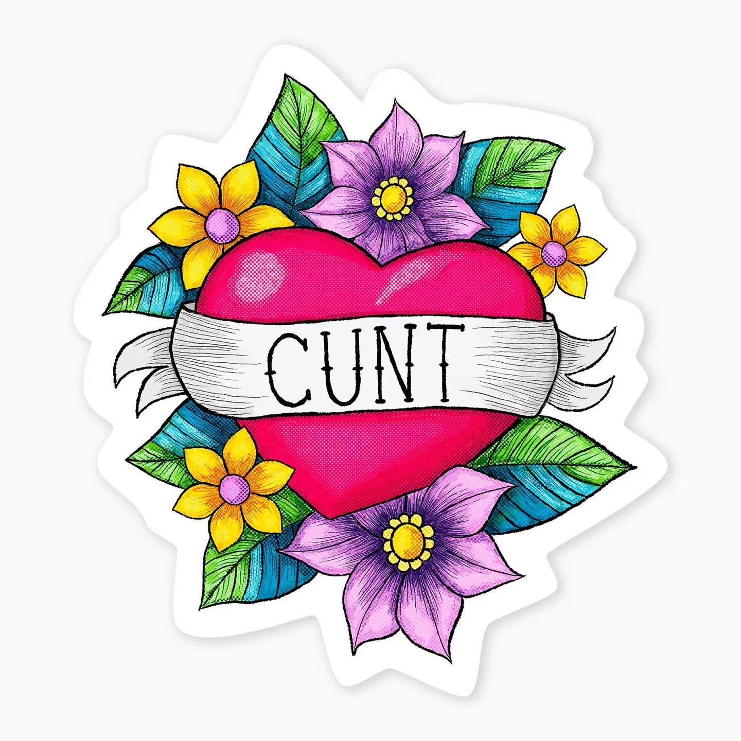 Flowery cunt sticker