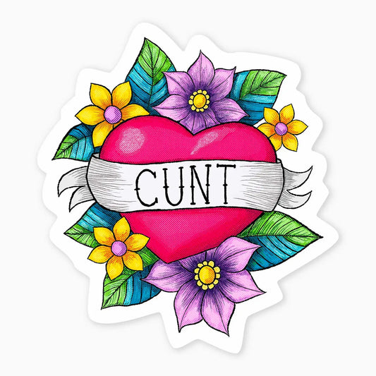 Flowery cunt sticker