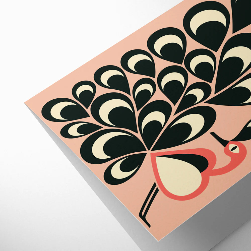 Thank you feather bird card