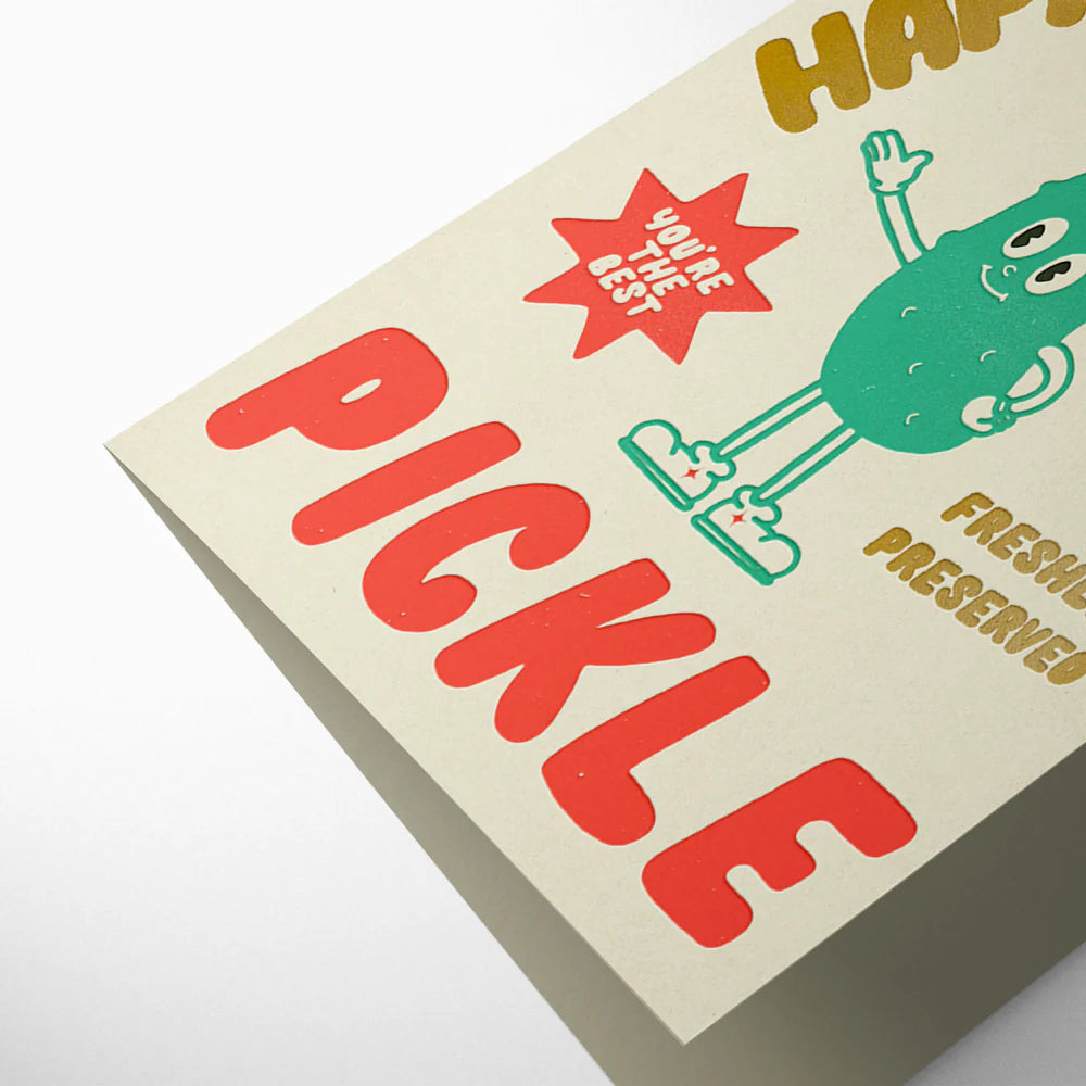 Happy birthday pickle card