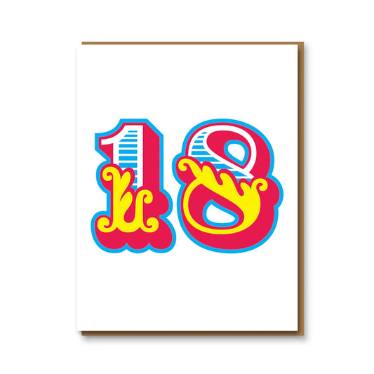 Age 18 big top card