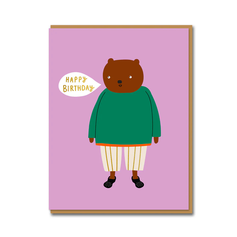 Bear birthday card