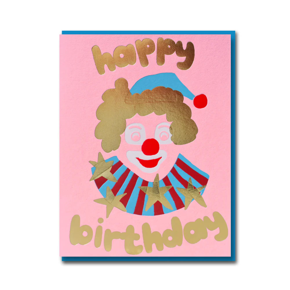 Clown happy birthday card