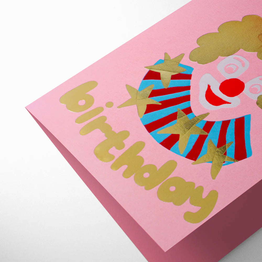 Clown happy birthday card