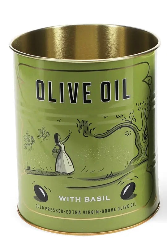 Large metal storage tin
