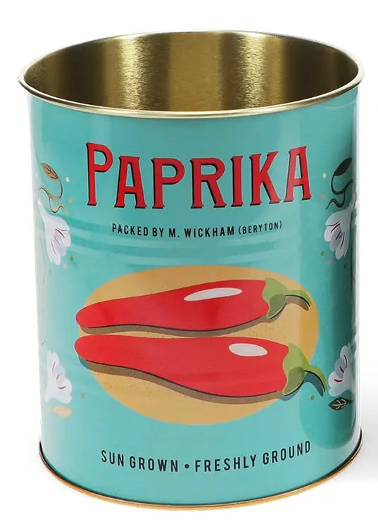 Large metal storage tin