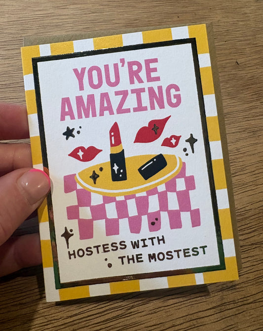 Hostess with the mostest mini card