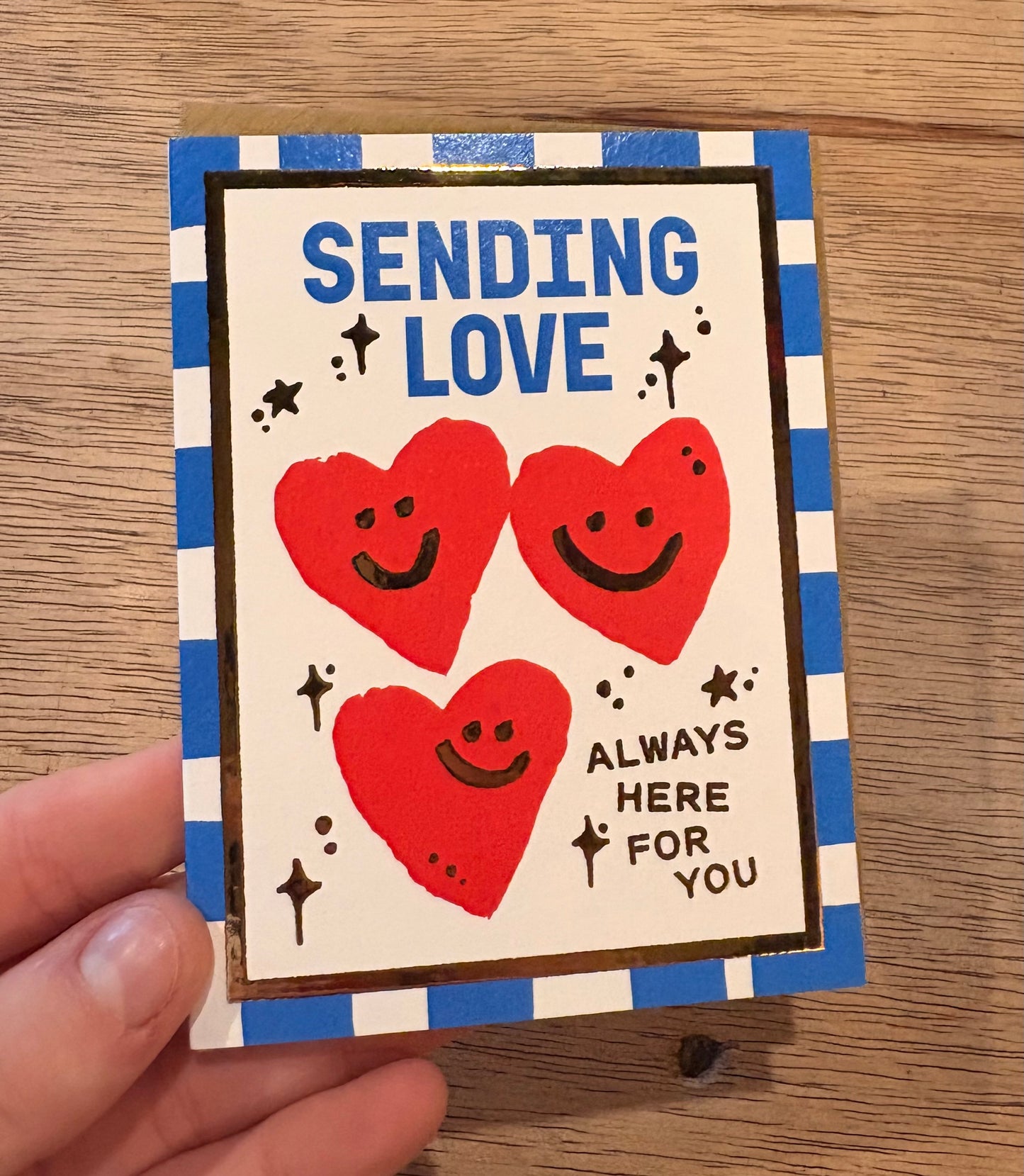 Sending love mini card