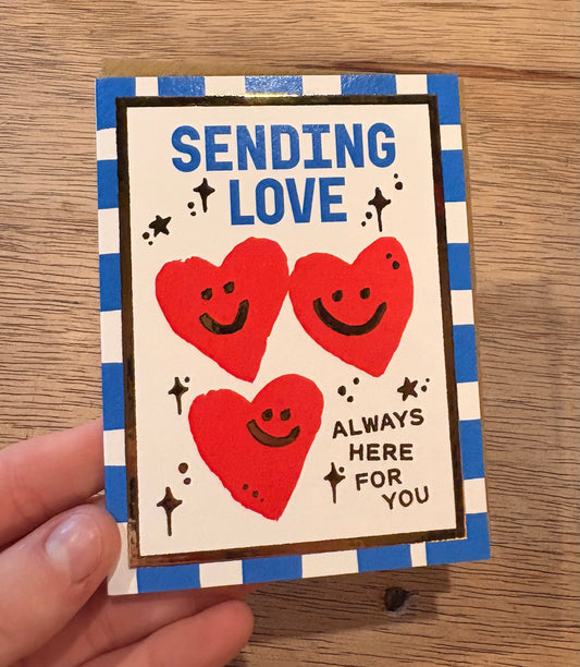 Sending love mini card