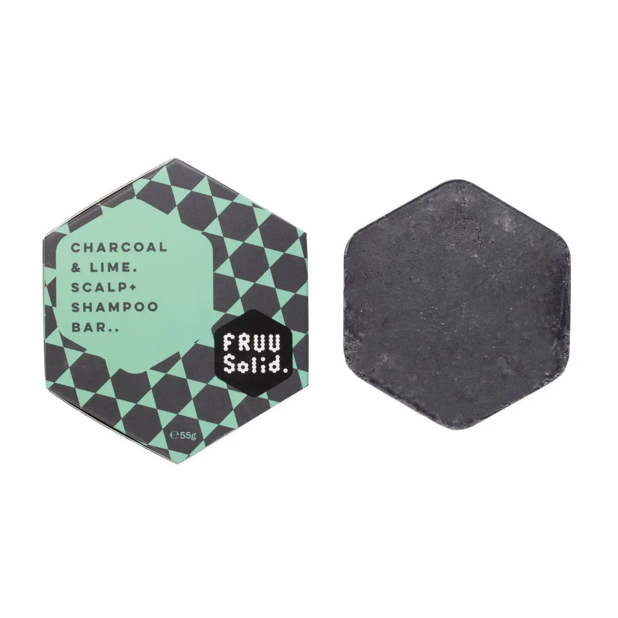 Fruu charcoal and lime scalp shampoo bar