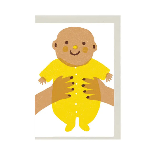 Yellow baby mini card
