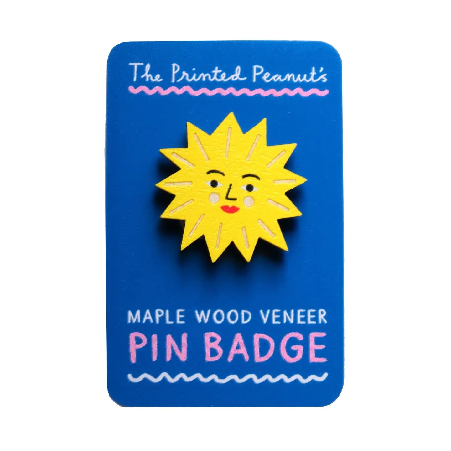 Wooden pin badge