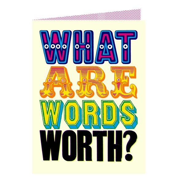 Words worth card