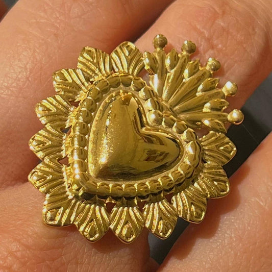 Large milagro adjustable ring