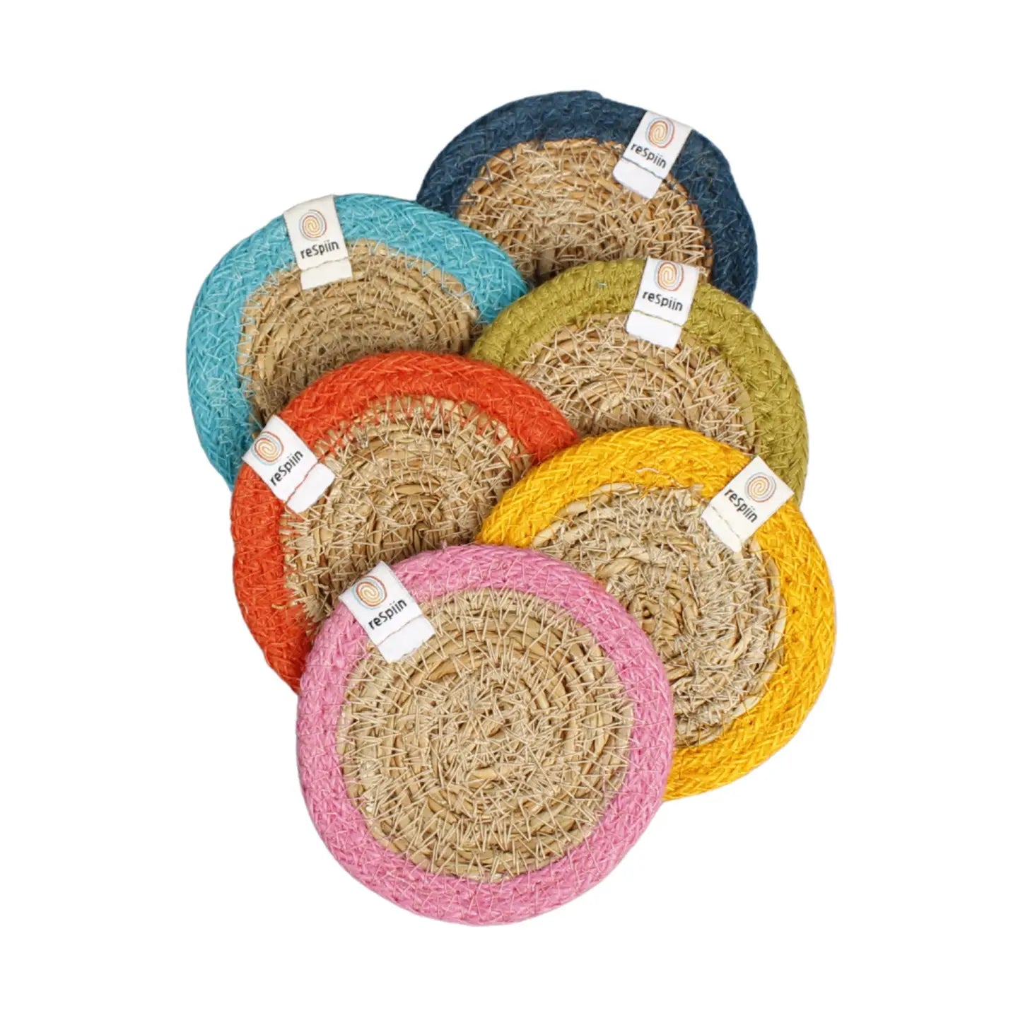 Jute coasters - set of 6