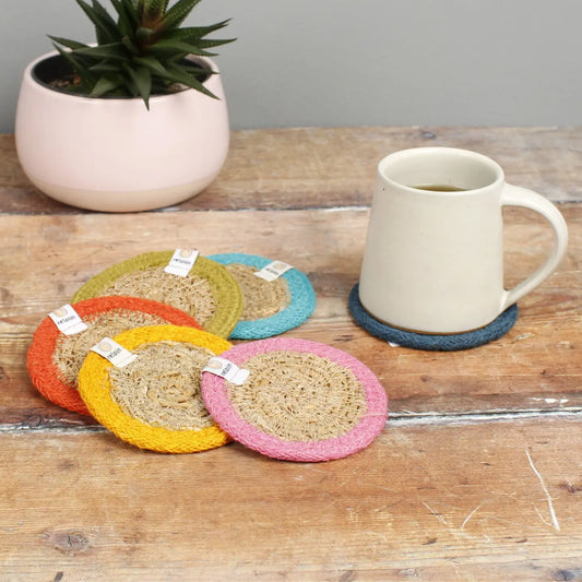 Jute coasters - set of 6