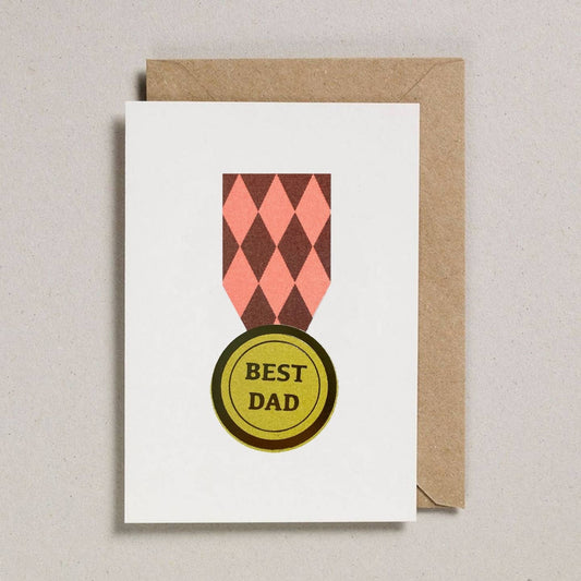 Best dad medal card