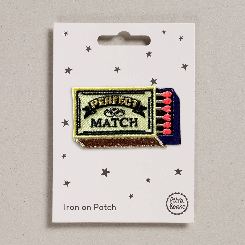 Iron-on embroidered patches