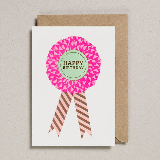Happy birthday rosette card