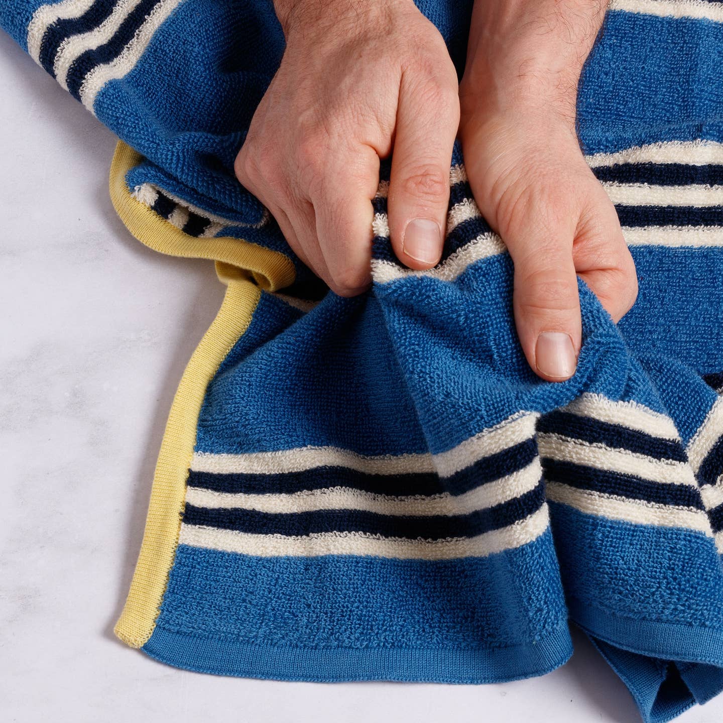 Towelling hand towel