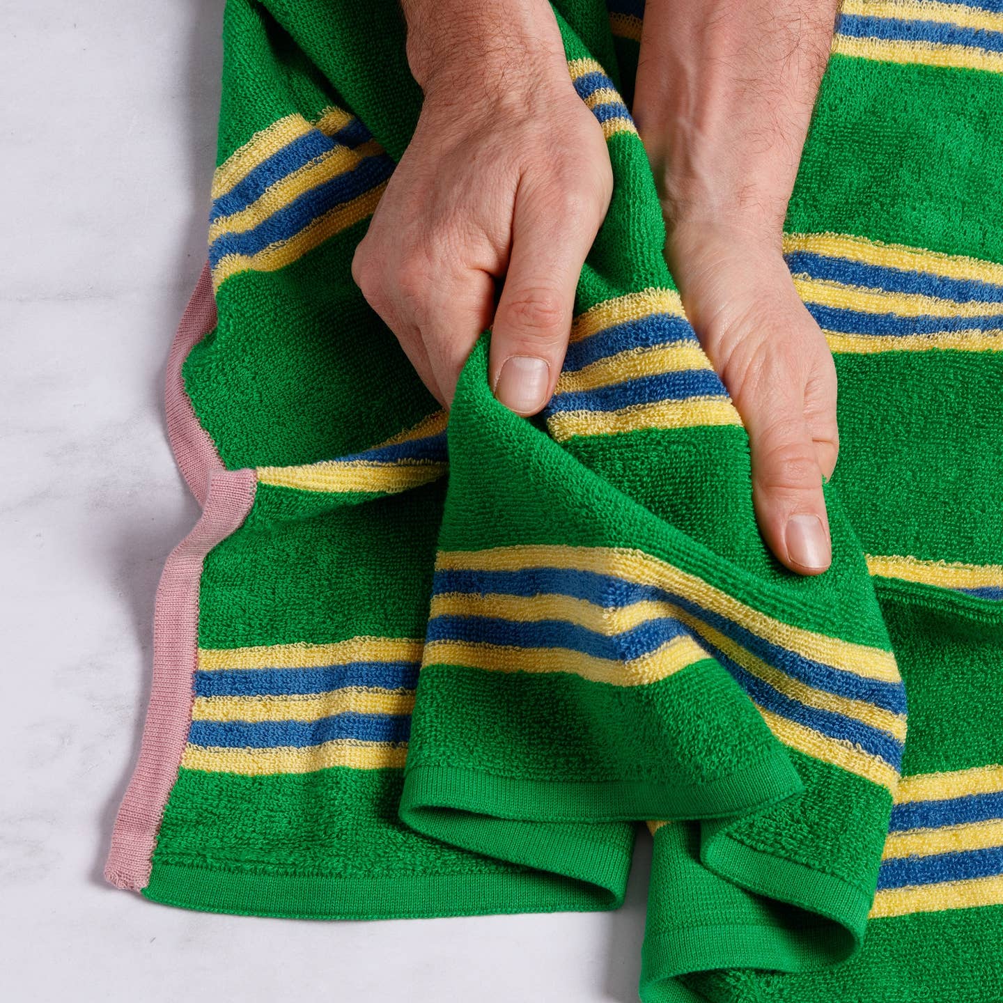 Towelling hand towel