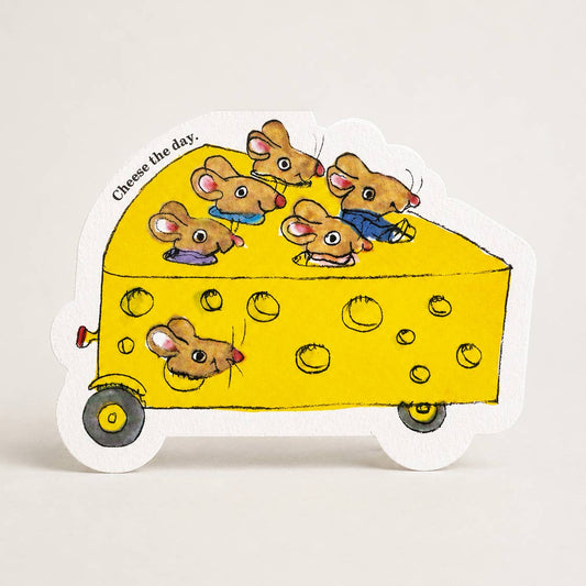 Cheese mouse die cut card